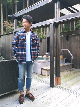 「patagonia」｜「アイテム（モカシン/デッキシューズ）」を使った、AKITO🇫🇷さん（メンズ・160cm）の秋コーディネート