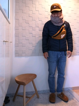 「northface」｜「アイテム（スウェット）」を使った、AKITO🇫🇷さん（メンズ・160cm）の冬コーディネート