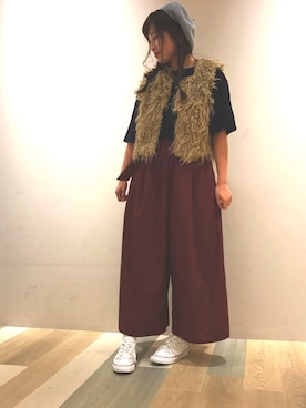 「もふもふアウター」｜rinatyさん（レディース・156cm）の夏コーディネート