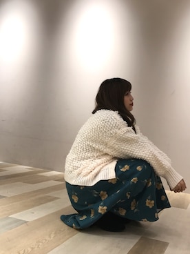 「モコモコカーディガン」｜rinatyさん（レディース・156cm）の秋コーディネート