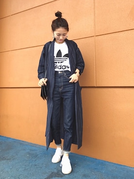 「perkyroom」｜「アイテム（ジャケット/アウター）」を使った、yurieさん（レディース・156cm）の春コーディネート