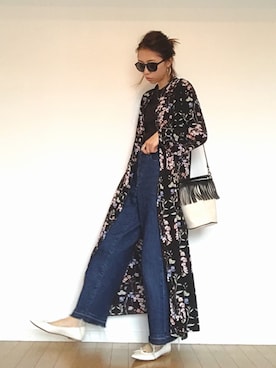 「CANAL JEAN（キャナルジーン）のアイテム（ピアス（両耳用））」を使った、yurieさん（レディース・156cm）の春コーディネート