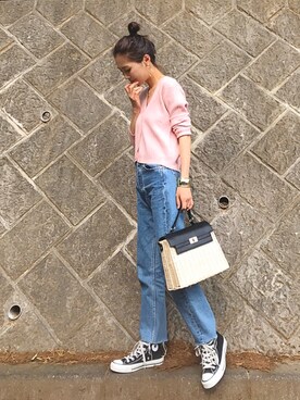 「GRL（グレイル）のアイテム（ピアス（両耳用））」を使った、yurieさん（レディース・156cm）の春コーディネート