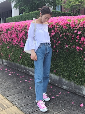 「GRL（グレイル）のアイテム（ピアス（両耳用））」を使った、yurieさん（レディース・156cm）の夏コーディネート