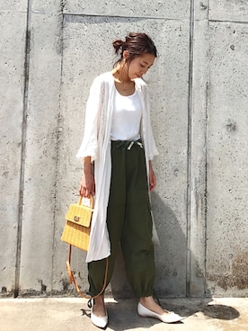 「GRL（グレイル）のアイテム（ピアス（両耳用））」を使った、yurieさん（レディース・156cm）の夏コーディネート