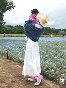 「GRL（グレイル）のアイテム（ピアス（両耳用））」を使った、yurieさん（レディース・156cm）の夏コーディネート