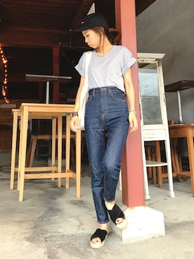 「GRL（グレイル）のアイテム（ピアス（両耳用））」を使った、yurieさん（レディース・156cm）の夏コーディネート