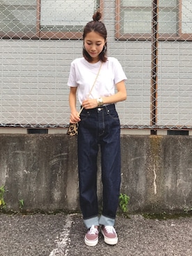 「TODAYFUL（トゥデイフル）のメタルベンドバングル（バングル/リストバンド）」を使った、yurieさん（レディース・156cm）の夏コーディネート
