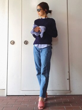 「GRL（グレイル）のアイテム（ピアス（両耳用））」を使った、yurieさん（レディース・156cm）の秋コーディネート