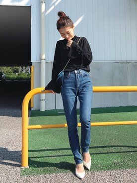 「GRL（グレイル）のアイテム（ピアス（両耳用））」を使った、yurieさん（レディース・156cm）の秋コーディネート