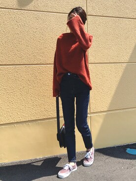 「GRL（グレイル）のアイテム（ピアス（両耳用））」を使った、yurieさん（レディース・156cm）の秋コーディネート