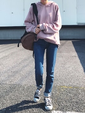 「GRL（グレイル）のアイテム（ピアス（両耳用））」を使った、yurieさん（レディース・156cm）の秋コーディネート