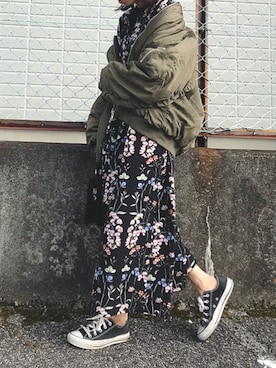 「GRL（グレイル）のアイテム（ブルゾン）」を使った、yurieさん（レディース・156cm）の秋コーディネート