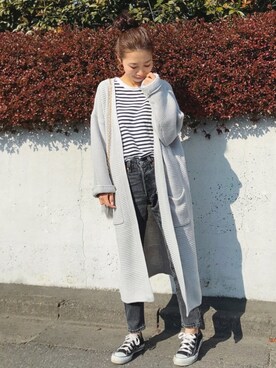 「GRL（グレイル）のアイテム（ピアス（両耳用））」を使った、yurieさん（レディース・156cm）の冬コーディネート