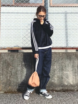 「GRL（グレイル）のアイテム（ピアス（両耳用））」を使った、yurieさん（レディース・156cm）の冬コーディネート