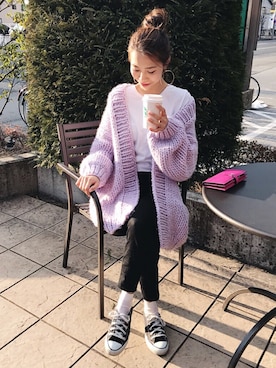 「BLEU FORET（ブルーフォレ）のアイテム（レッグウェア）」を使った、yurieさん（レディース・156cm）の冬コーディネート