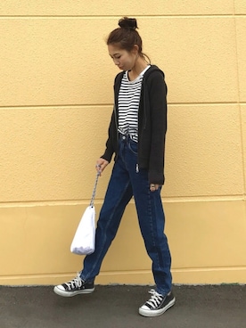 「Ron Herman（ロン ハーマン）のアイテム」を使った、yurieさん（レディース・156cm）の春コーディネート