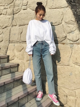 「Ron Herman（ロン ハーマン）のアイテム」を使った、yurieさん（レディース・156cm）の春コーディネート