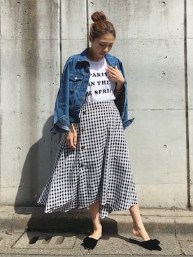 「ROCHAS（ロシャス）のアイテム」を使った、yurieさん（レディース・156cm）の春コーディネート