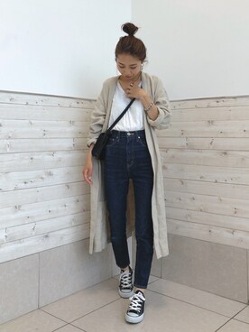 「UNITED ARROWS（ユナイテッドアローズ）のアイテム（その他アウター）」を使った、yurieさん（レディース・156cm）の春コーディネート