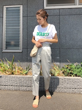 「Rodeo Crowns（ロデオクラウンズ）のアイテム」を使った、yurieさん（レディース・156cm）の夏コーディネート