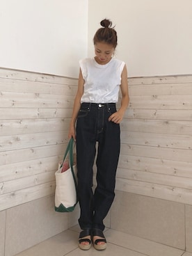 「GRL（グレイル）のアイテム（ピアス（両耳用））」を使った、yurieさん（レディース・156cm）の夏コーディネート