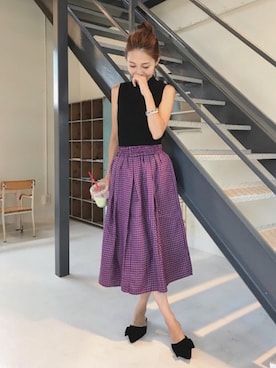 「ROCHAS（ロシャス）のアイテム」を使った、yurieさん（レディース・156cm）の秋コーディネート
