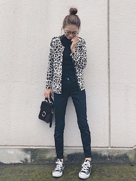 「GRL（グレイル）のアイテム（ピアス（両耳用））」を使った、yurieさん（レディース・156cm）の秋コーディネート