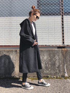 「GRL（グレイル）のアイテム（ピアス（両耳用））」を使った、yurieさん（レディース・156cm）の秋コーディネート