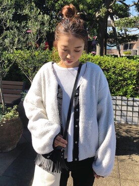 「GRL（グレイル）のアイテム（ブルゾン）」を使った、yurieさん（レディース・156cm）の秋コーディネート