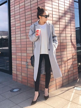 「GRL（グレイル）のアイテム（ピアス（両耳用））」を使った、yurieさん（レディース・156cm）の冬コーディネート