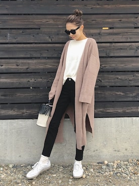 「GRL（グレイル）のアイテム（リング）」を使った、yurieさん（レディース・156cm）の冬コーディネート