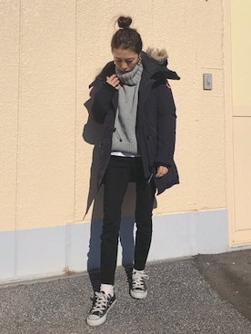 「白ソックス」｜yurieさん（レディース・156cm）の冬コーディネート