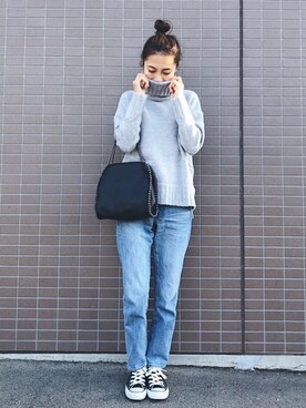 「GRL（グレイル）のアイテム（リング）」を使った、yurieさん（レディース・156cm）の冬コーディネート