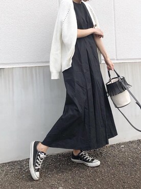 「titivate（ティティベイト）のﾌﾚｱﾏｷｼﾜﾝﾋﾟｰｽ（ワンピース）」を使った、yurieさん（レディース・156cm）の春コーディネート