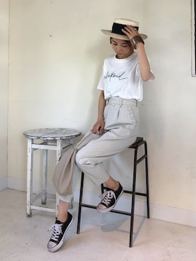 「Rodeo Crowns（ロデオクラウンズ）のアイテム」を使った、yurieさん（レディース・156cm）の春コーディネート