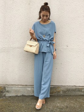 「GRL（グレイル）のアイテム（リング）」を使った、yurieさん（レディース・155cm）の夏コーディネート