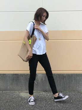 「GRL（グレイル）のアイテム（リング）」を使った、yurieさん（レディース・155cm）の夏コーディネート