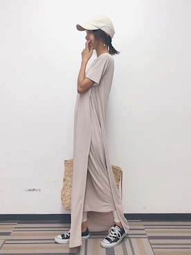 「Drawer（ドゥロワー）のアイテム（バッグ）」を使った、yurieさん（レディース・156cm）の夏コーディネート