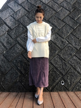 ニット/セーター todayful Cable Knit Vest TODAYFUL（トゥデイフル）の「ケーブルニットベスト（ニット/セーター