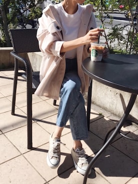 「GRL（グレイル）のアイテム（ピアス（両耳用））」を使った、yurieさん（レディース・156cm）の秋コーディネート