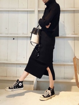 「GRL（グレイル）のアイテム（セットアップ）」を使った、yurieさん（レディース・156cm）の秋コーディネート