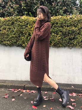 yurieさん（レディース・156cm）の冬コーディネート