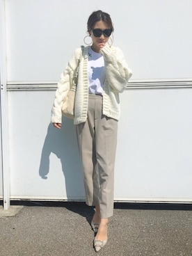 「Johnbull Private labo（ジョンブルプライベートラボ）のアイテム（トップス）」を使った、yurieさん（レディース・156cm）の春コーディネート