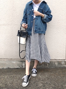 「Johnbull Private labo（ジョンブルプライベートラボ）のアイテム（トップス）」を使った、yurieさん（レディース・156cm）の春コーディネート