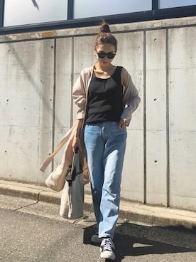 「Drawer（ドゥロワー）のアイテム（バッグ）」を使った、yurieさん（レディース・156cm）の春コーディネート