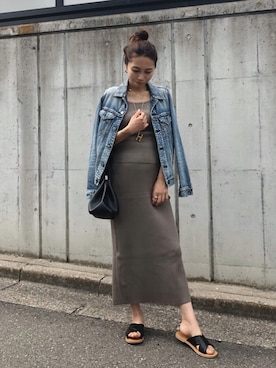 「STUNNING LURE（スタニングルアー）のアイテム（ジャケット/アウター）」を使った、yurieさん（レディース・156cm）の春コーディネート