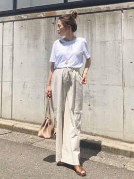 「Johnbull Private labo（ジョンブルプライベートラボ）のアイテム（トップス）」を使った、yurieさん（レディース・156cm）の春コーディネート