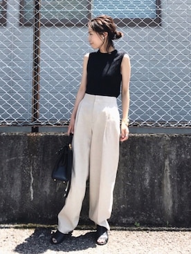 HERMESのトートバッグを使った人気ファッションコーディネート