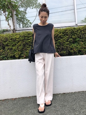「MACPHEE（マカフィー）のアイテム」を使った、yurieさん（レディース・156cm）の夏コーディネート
